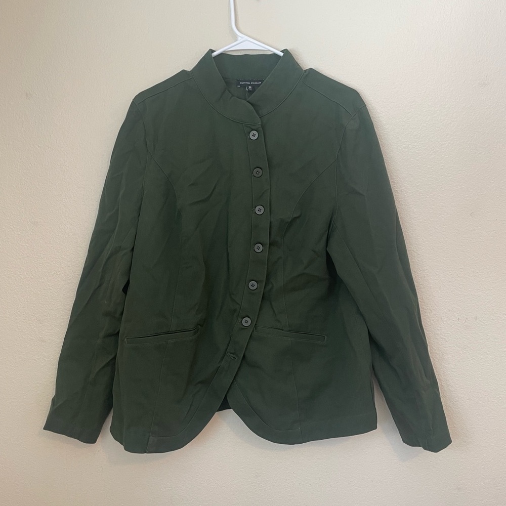 Universal Standard Olive Green Button-Front Blazer